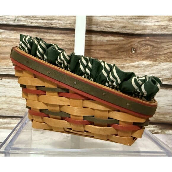 1998 Dash Away Sleigh Basket with Cloth Liner and Plastic Insert-Longaberger - Picture 1 of 7